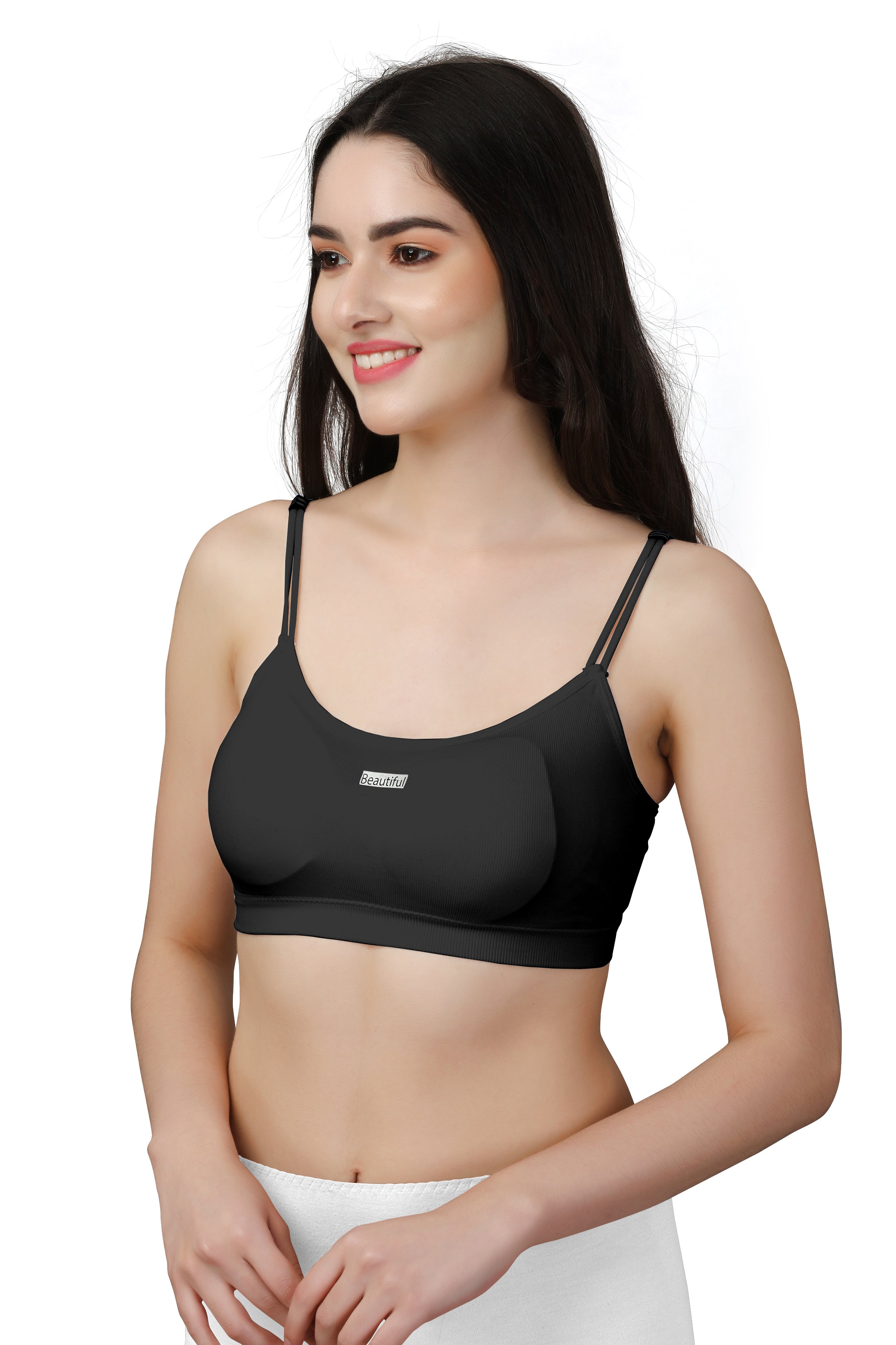 Women's Cotton Lightly Padded Wire Free Sports, Full-Coverage Bra Pack of 2,(Size 28 To 34) Free size by Comfy Secrets