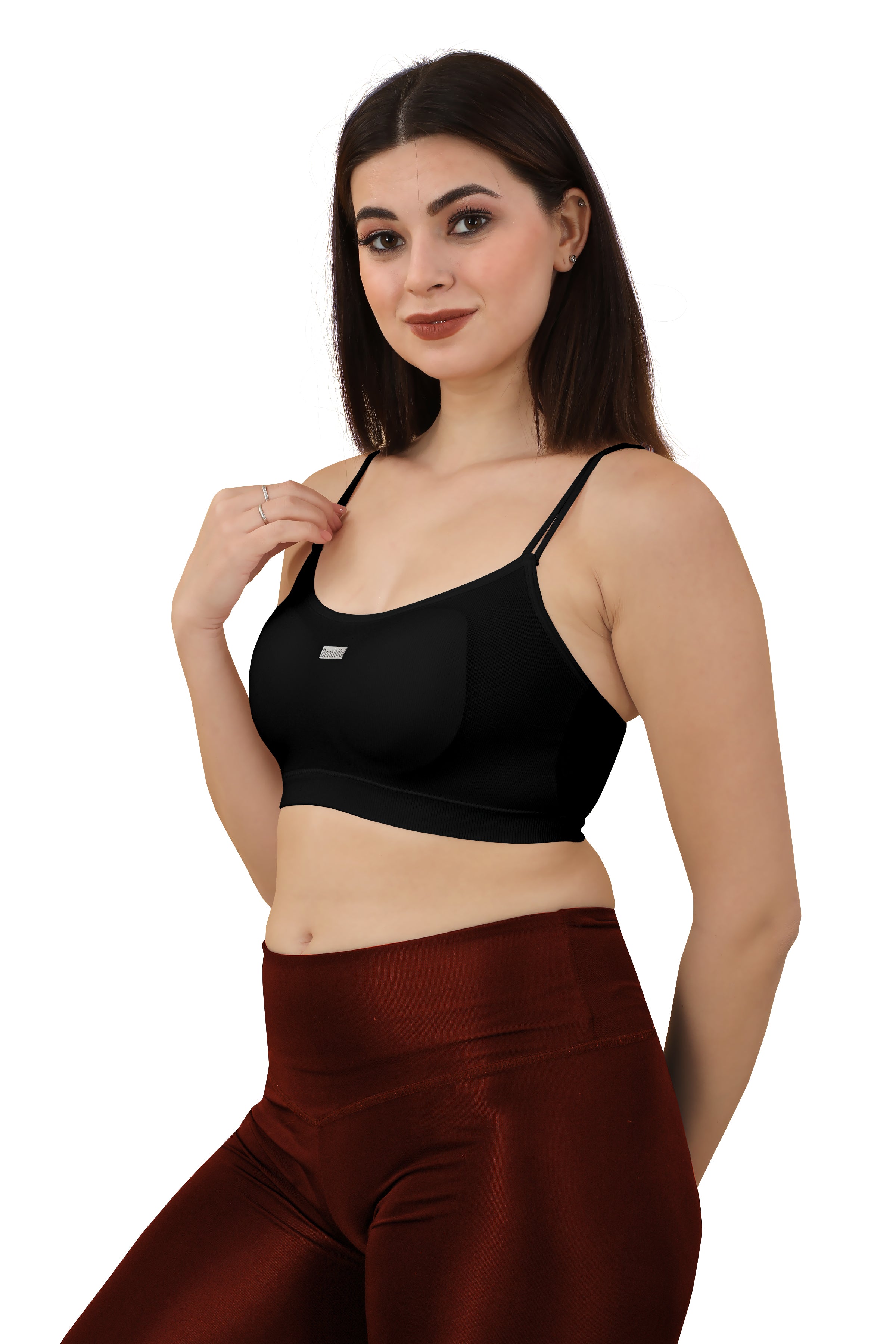 Women's Cotton Lightly Padded Wire Free Sports, Full-Coverage Bra Pack of 2,(Size 28 To 34) Free size by Comfy Secrets