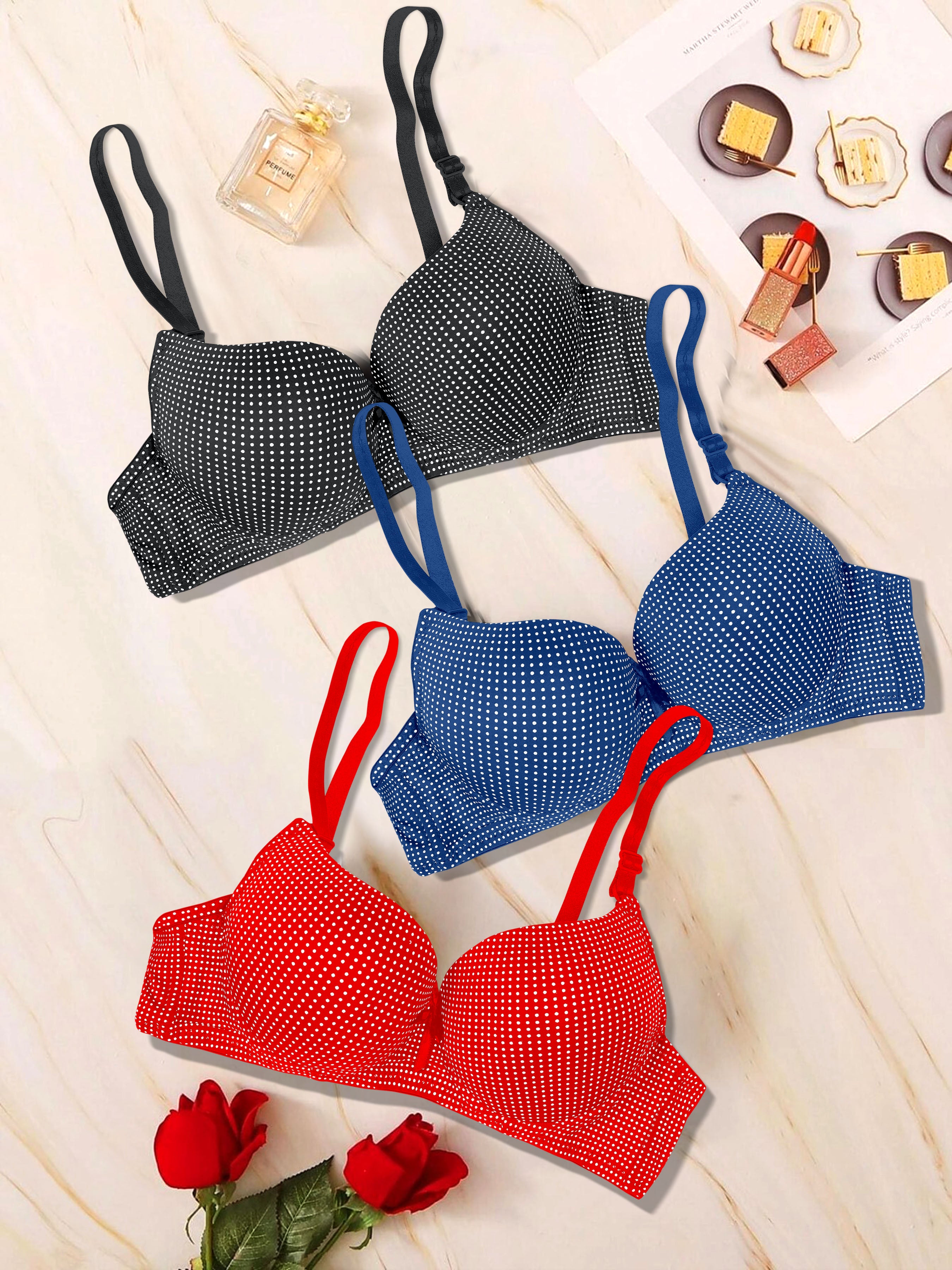 Women's Heavily Padded Seamless T-Shirt Bra And Push up bra