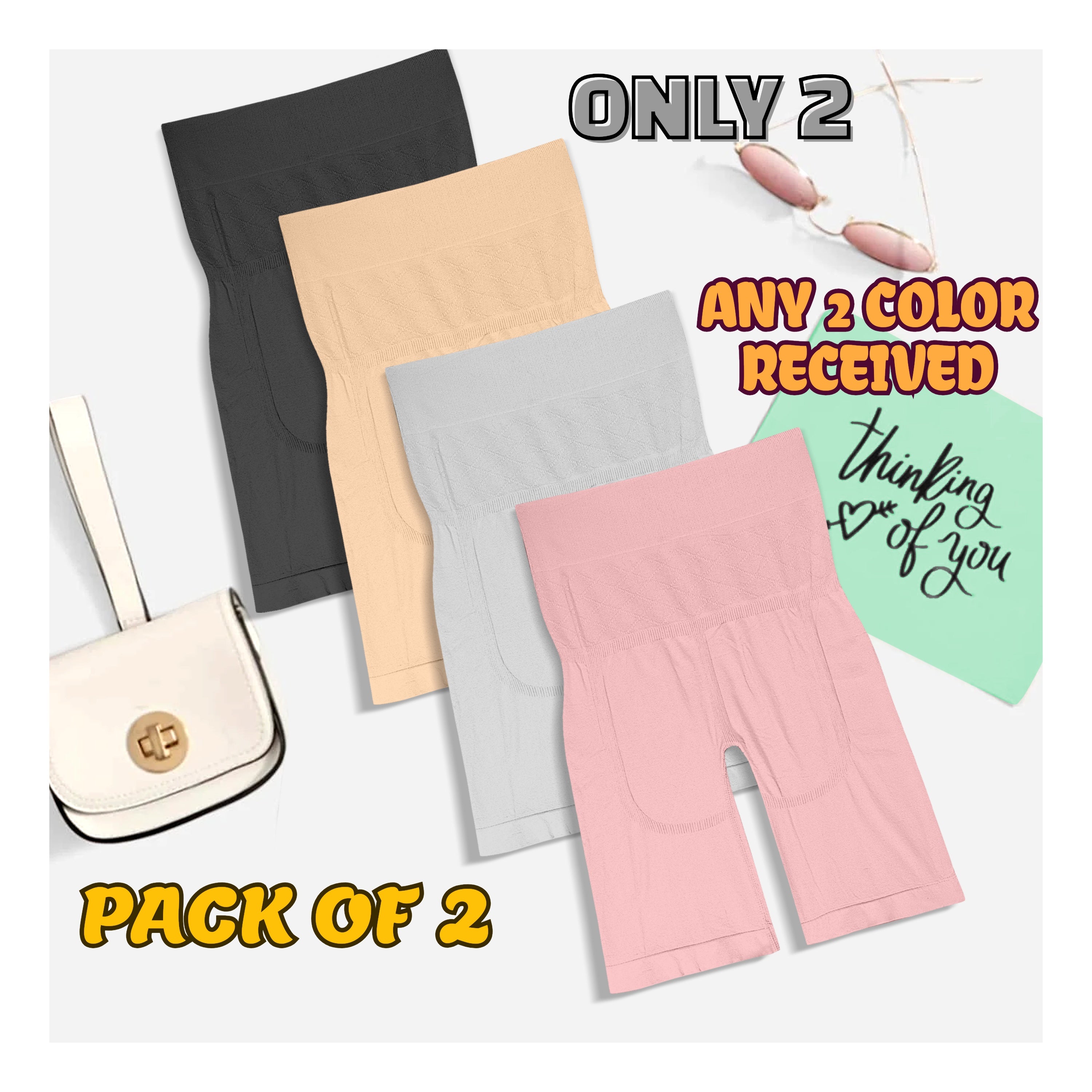 Tummy shaping High coverage long shapewear  pack of 2,(size-M to XXXL)free size by Comfy Secrets